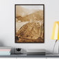 Back View Morris Dam Spillway Gallery Canvas Wraps Vertical Frame 18″ x 24″ 1.25" Walnut