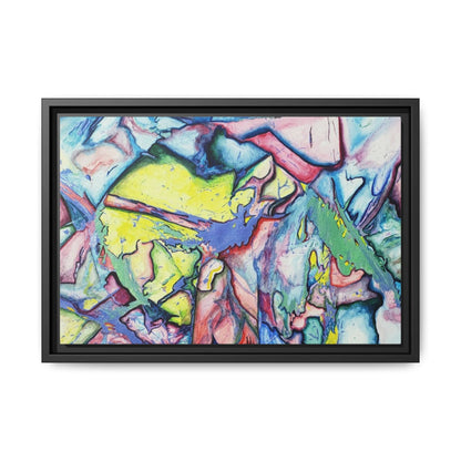 Alien Abstract Colorful Framed Canvas Art - Kia Day Design