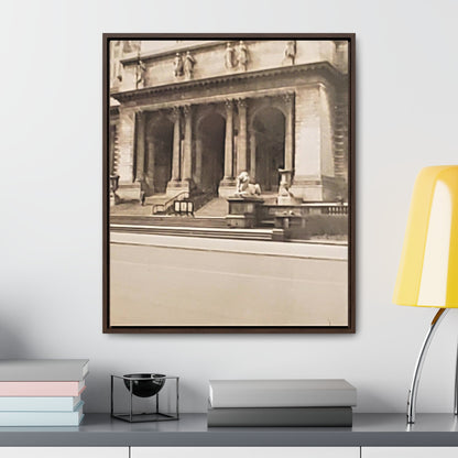 New York Public Library Gallery Canvas Wraps Vertical Frame 20″ x 24″ 1.25" Walnut