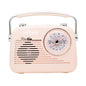 Retro Rechargeable Am Fm Sw Portable Radio Usb Tf Radio Pink