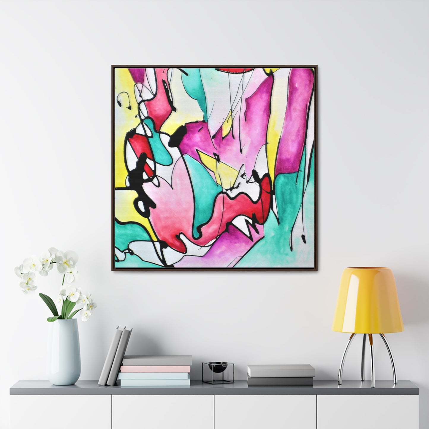 Glass Gallery Canvas Wraps, Square Frame