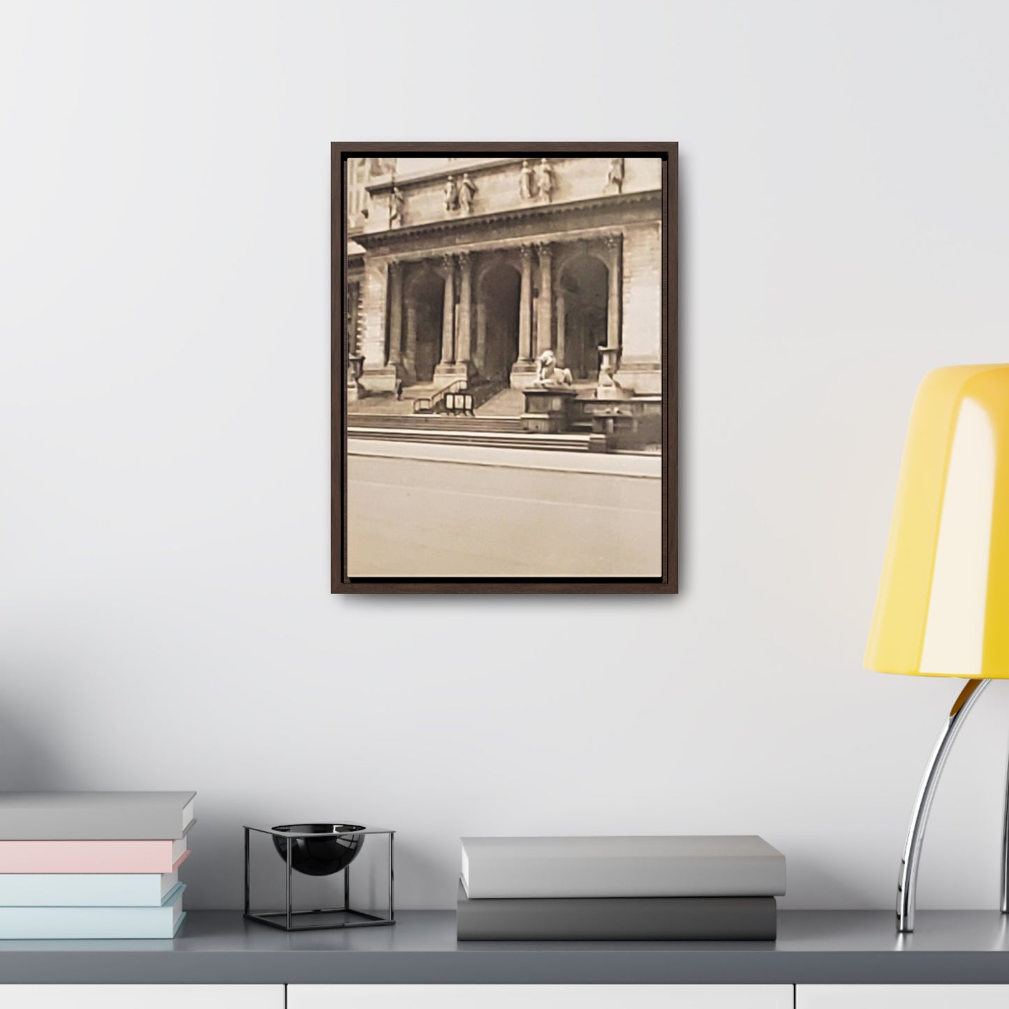 New York Public Library Gallery Canvas Wraps, Vertical Frame