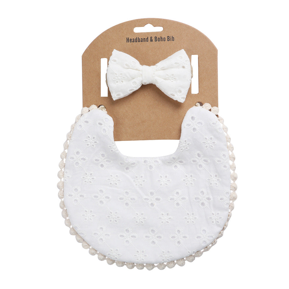 Floral Baby Bib & Headband Combo - DP021 3 - bib set