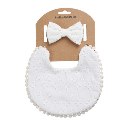 Floral Baby Bib & Headband Combo - DP021 3 - bib set