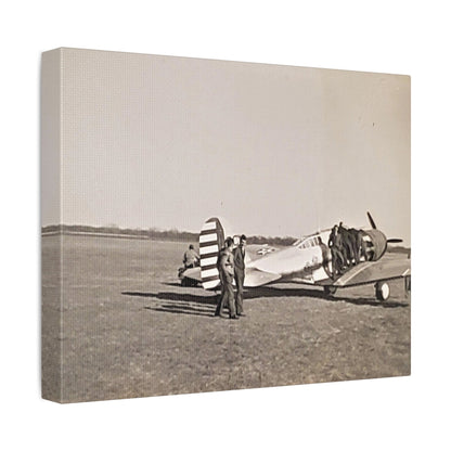 Army Pursuit Plane Ames Airport 1939 Stretched Canvas