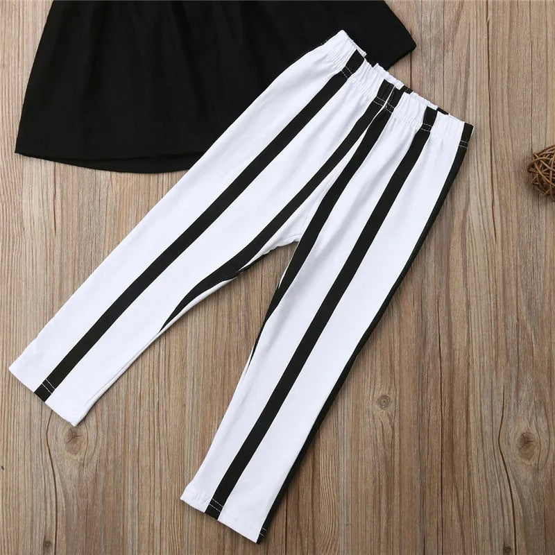 Tank Top and Striped Pants Outfit Sets