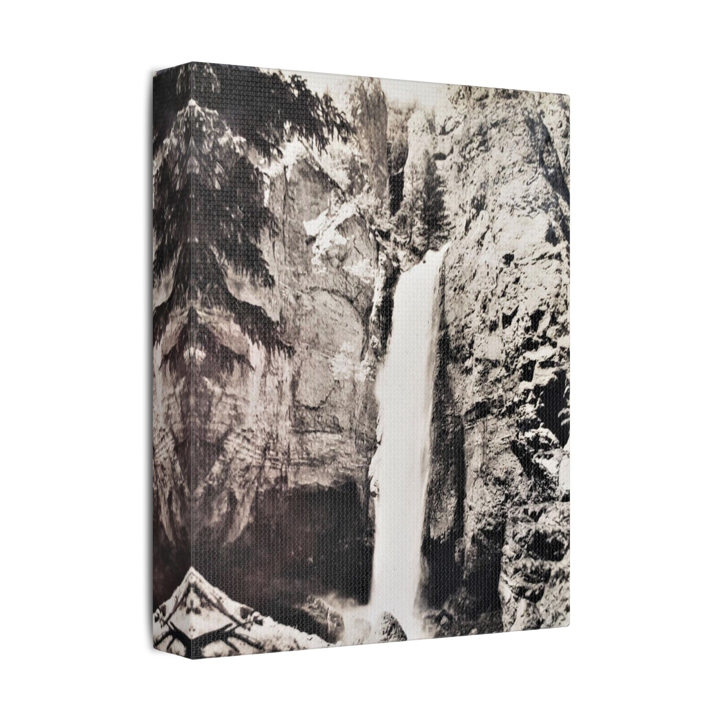 Tower Falls Yellowstone Satin Canvas, Stretched