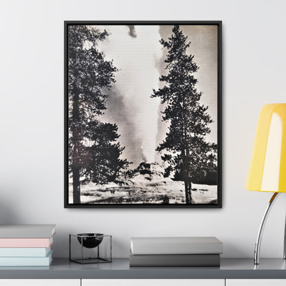 Castle Geyser Yellowstone Gallery Canvas Wraps Vertical Frame 20″ x 24″ Premium Gallery Wraps (1.25″) Black
