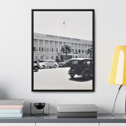 Sunset Bowling Center Largest in U.S 1939 Gallery Canvas Wraps Vertical Frame 18″ x 24″ Premium Gallery Wraps (1.25″) Black