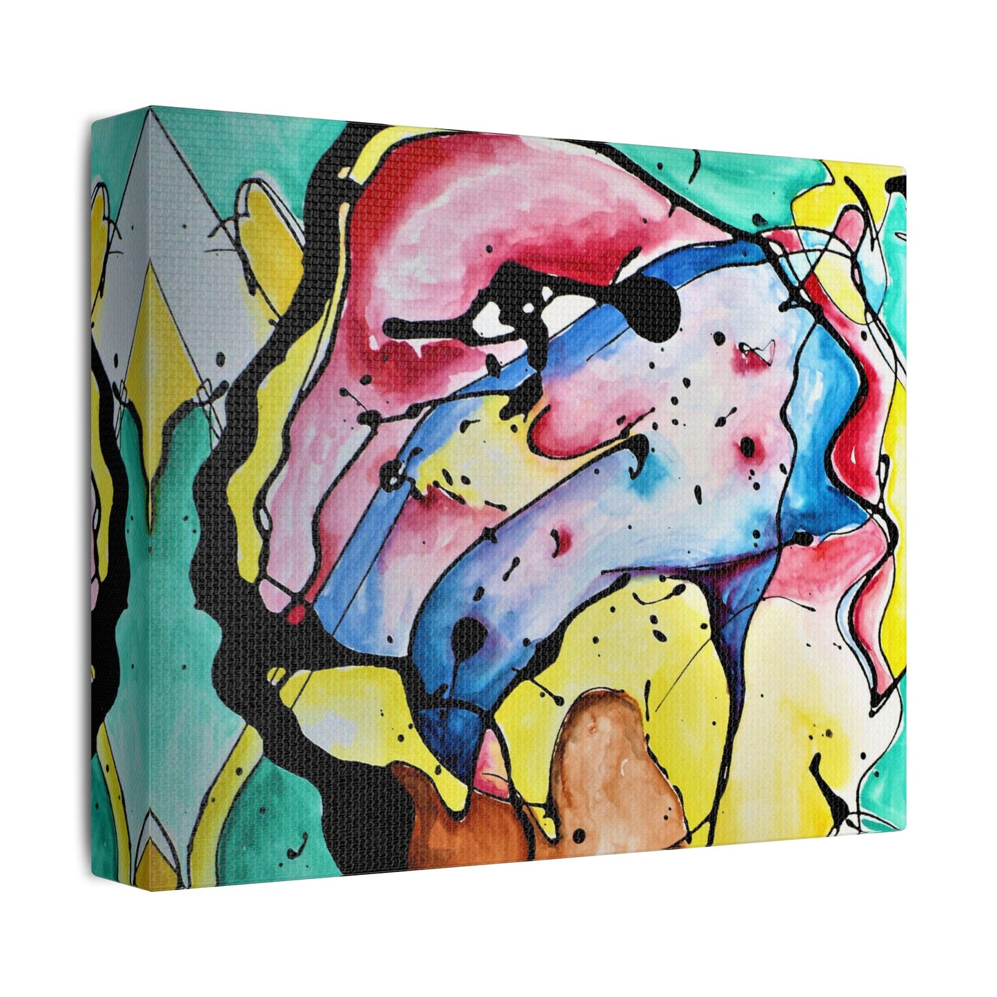 3rd Eye Sundae Satin Canvas Stretched - Kia Day Design