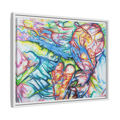 Multi-Color Abstract Framed Canvas Art Print - Kia Day Design