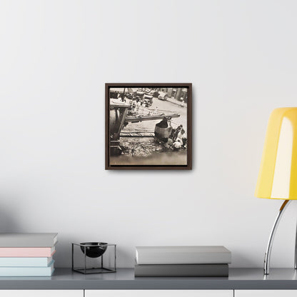 Concrete Worker Gallery Canvas Wraps Square Frame 10″ x 10″ Premium Gallery Wraps (1.25″) Walnut