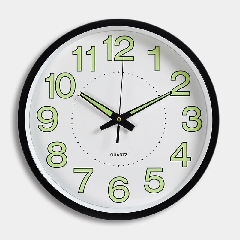 W103 12 Inch a Large Decorative Glow in Dark Luminous Wall Clock