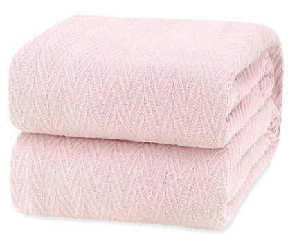 Pink King Size Cotton Blanket - Kia Day Design