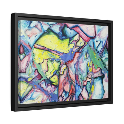 Alien Abstract Colorful Framed Canvas Art - Kia Day Design