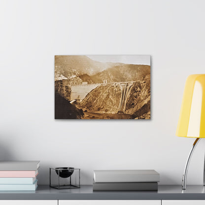 Back View Morris Dam Spillway Canvas Gallery Wraps 18″ x 12″ 1.25"