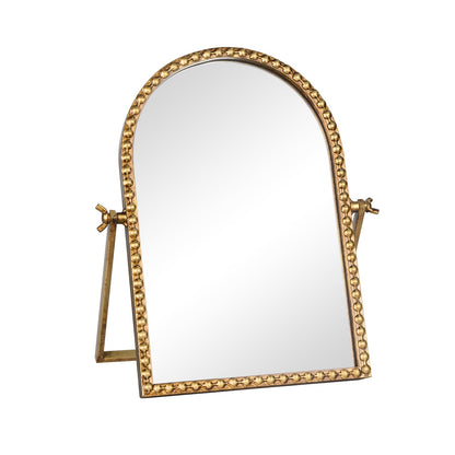 ELEGANCE Arched Vanity Mirror - Antique Golden Makeup Mirror - - Mirror