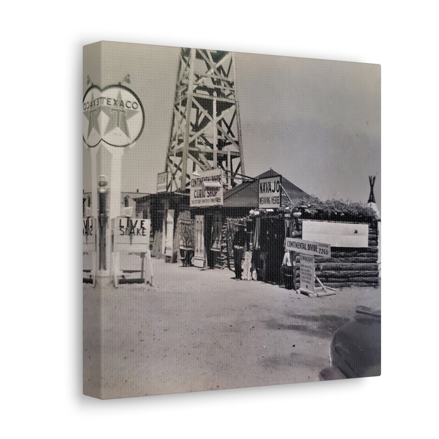 Texaco Station Continental Divide Canvas Gallery Wraps