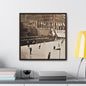 Rockefeller Plaza Easter 1945 Gallery Canvas Wraps Square Frame 20″ x 20″ 1.25" Walnut