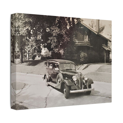 Classic Car Satin Canvas Stretched