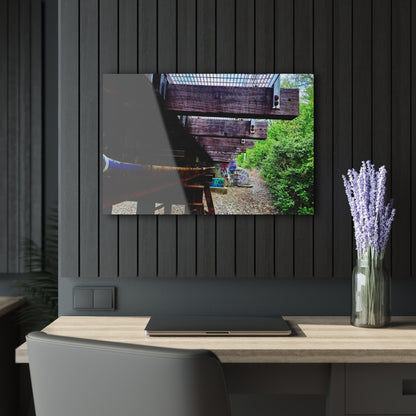 Industrial Bridge Photo Acrylic Print — French Cleat Hanging Wall Art - 30″ x 20″ (Horizontal) 0.25'' - Home Decor