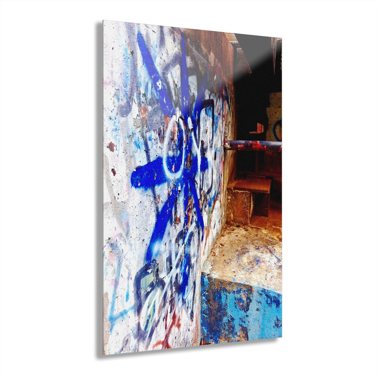 Graffiti Urban Photo Acrylic Print — French Cleat Hanging - - Home Decor