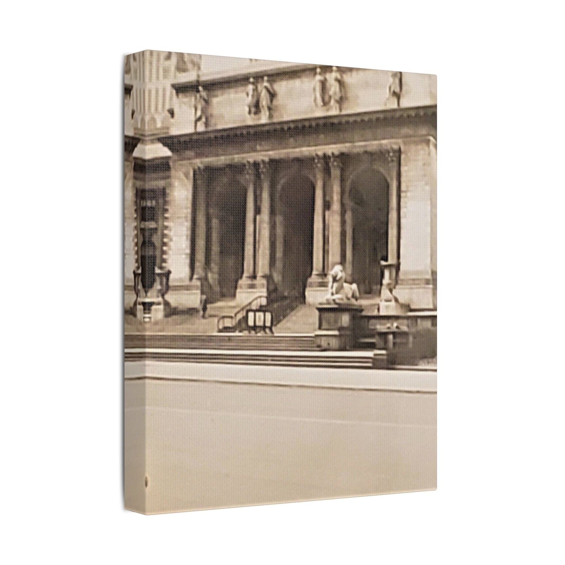 New York Public Library Satin Canvas Stretched