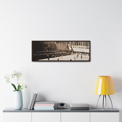 Rockefeller Plaza Easter 1945 Gallery Canvas Wraps Horizontal Frame 36″ x 12″ Walnut 1.25"