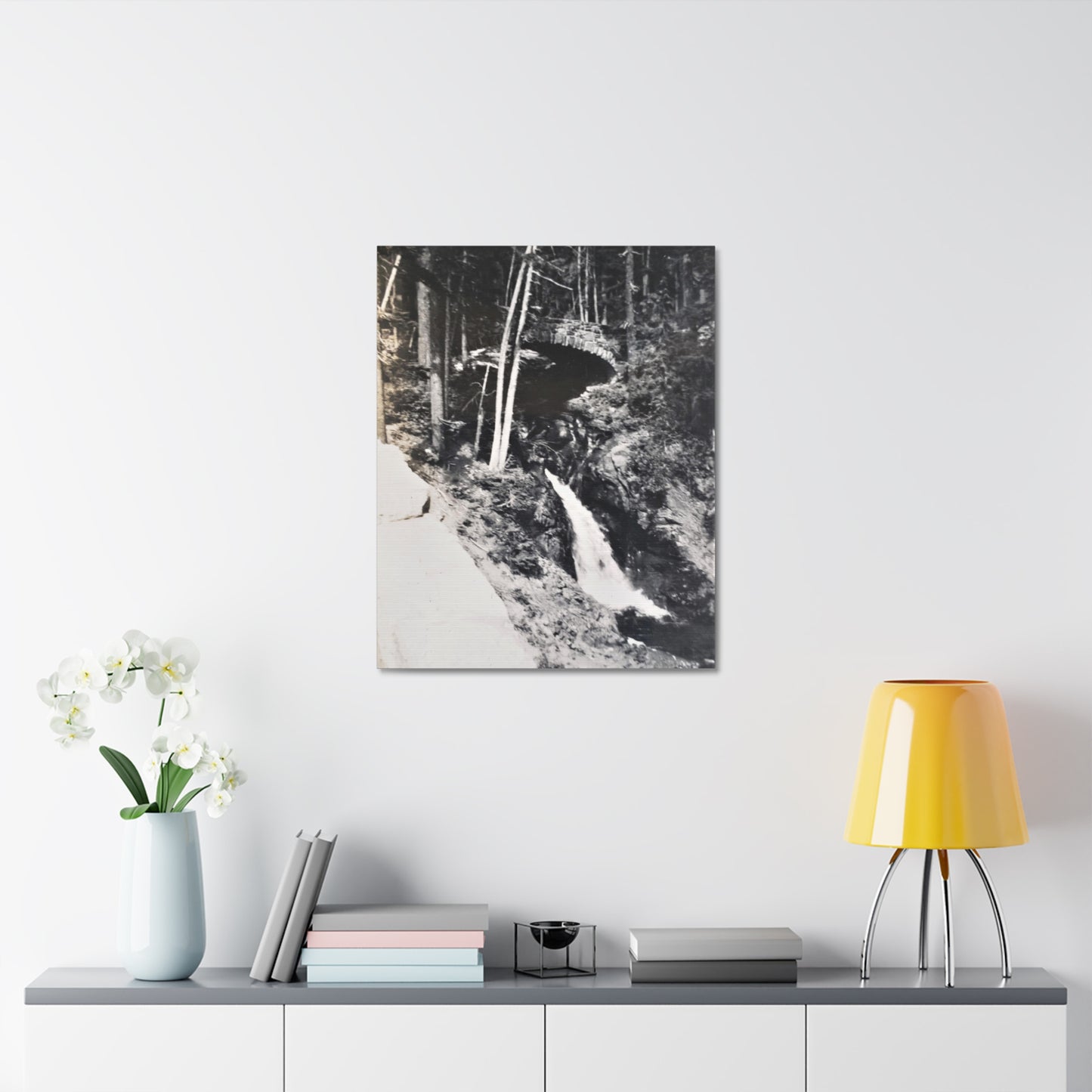 Narada Falls Yellowstone Stretched Canvas