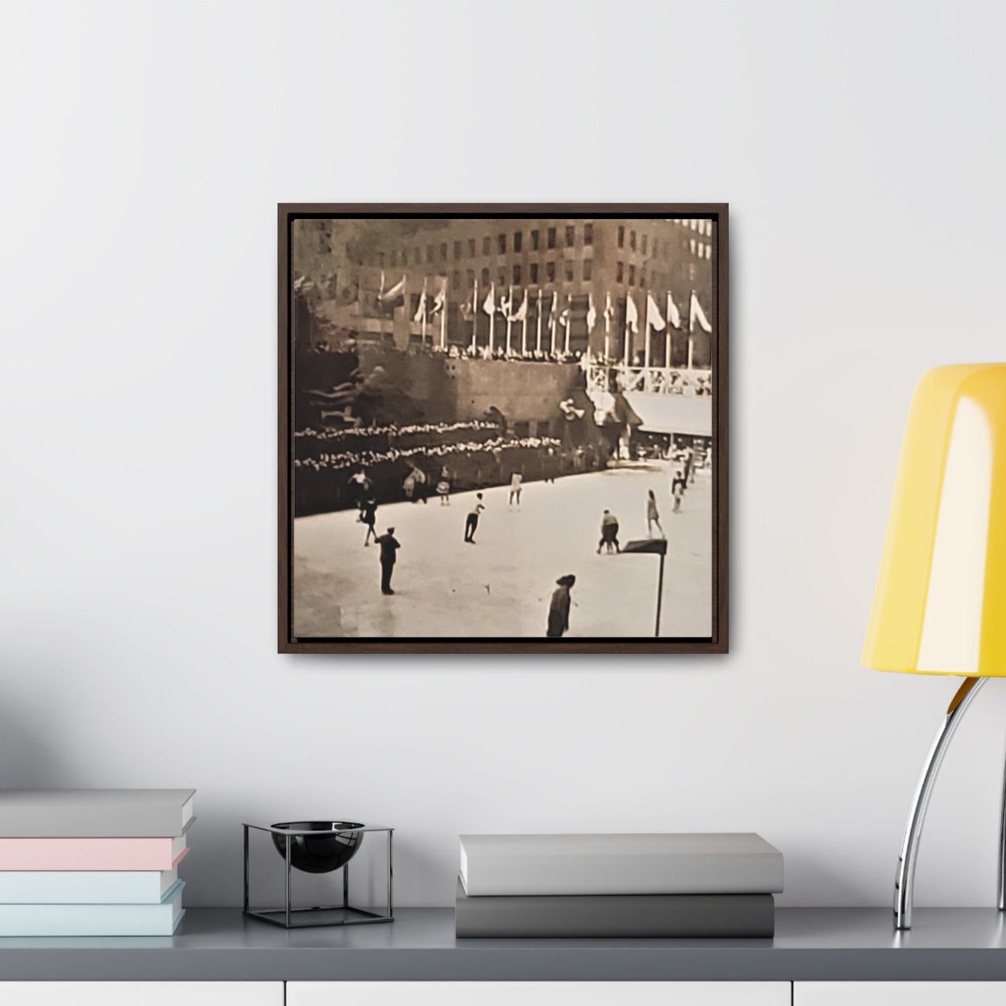 Rockefeller Plaza Easter 1945 Gallery Canvas Wraps, Square Frame