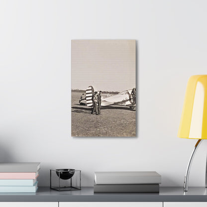 Army Pursuit Plane Ames Airport 1939 Canvas Gallery Wraps 12" x 18" 1.25"