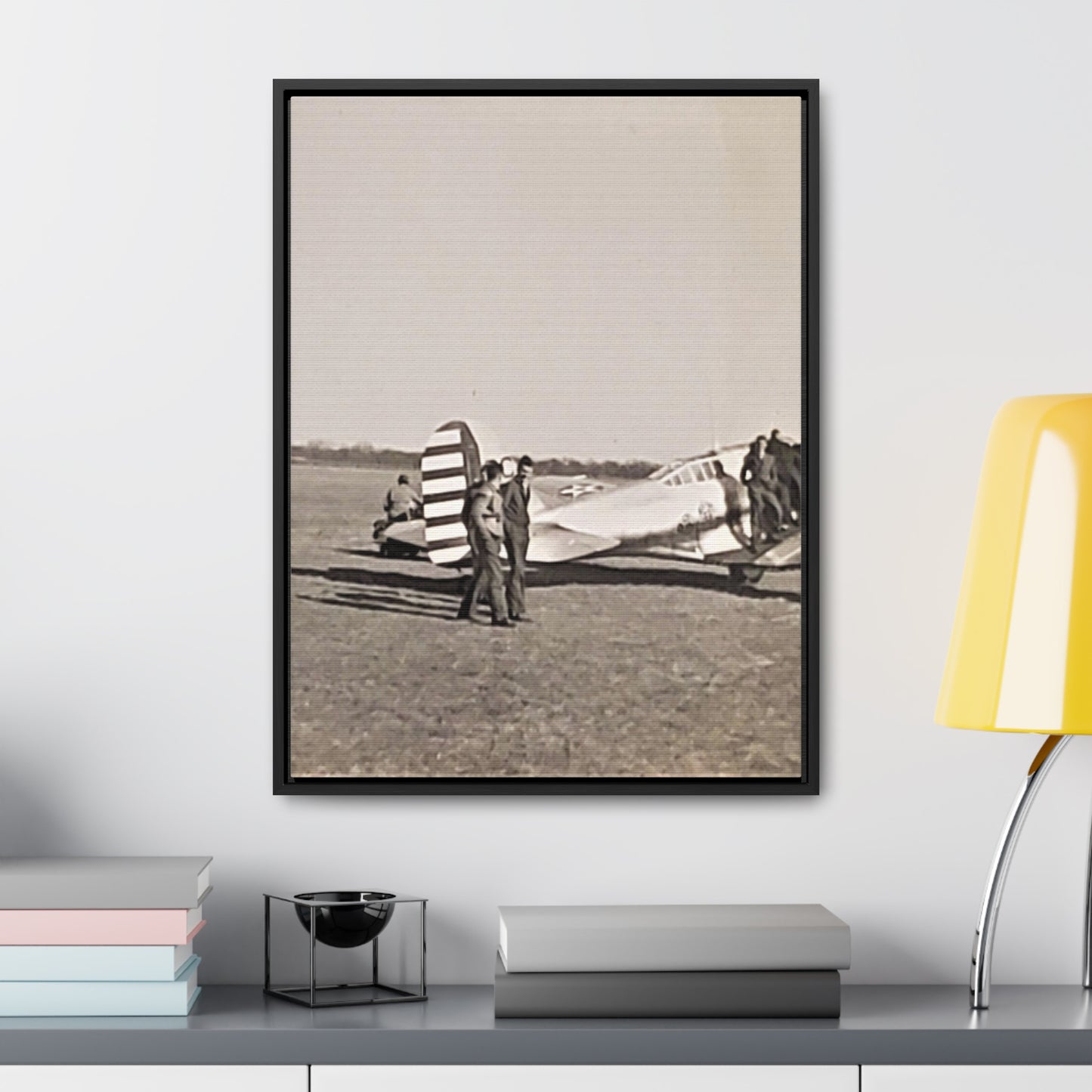 Army Pursuit Plane Ames Airport 1939 Gallery Canvas Wraps, Vertical Frame