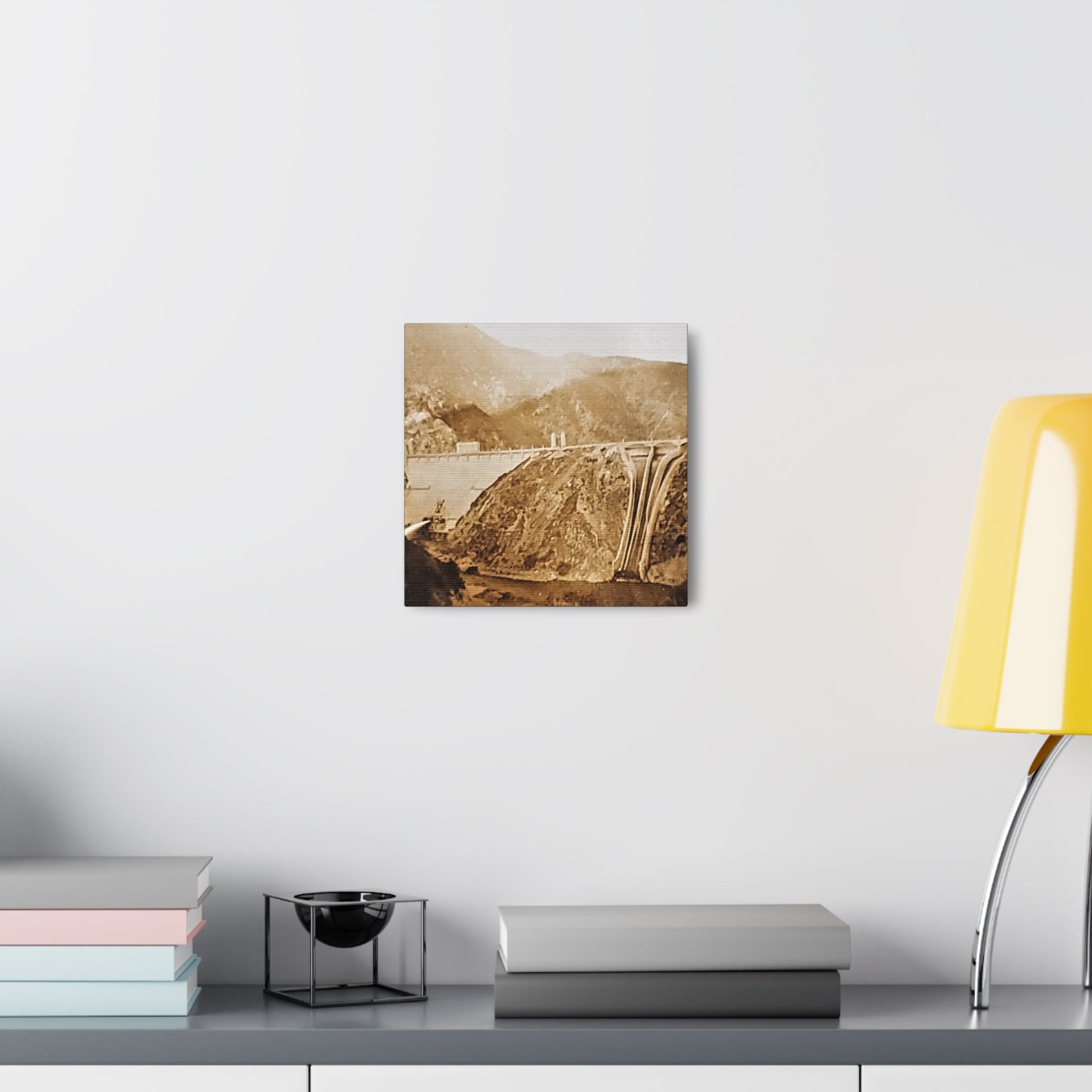 Back View Morris Dam Spillway Canvas Gallery Wraps - 10″ x 10″ 1.25" - Canvas