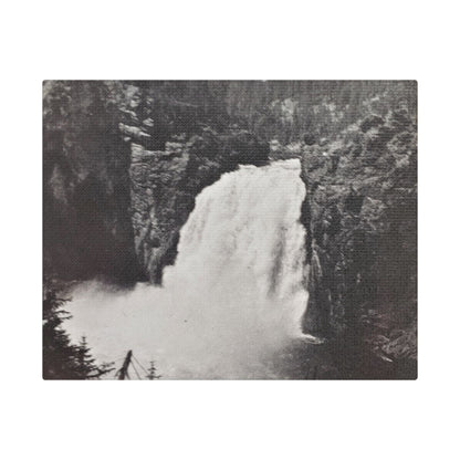 Upper Falls Yellowstone Satin Canvas Stretched 10″ x 8″ (Horizontal) 1.5"