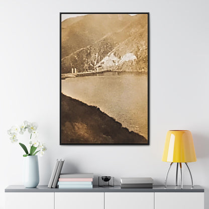 Morris Dam Lake Gallery Canvas Wraps Vertical Frame 32″ x 48″ 1.25" Black