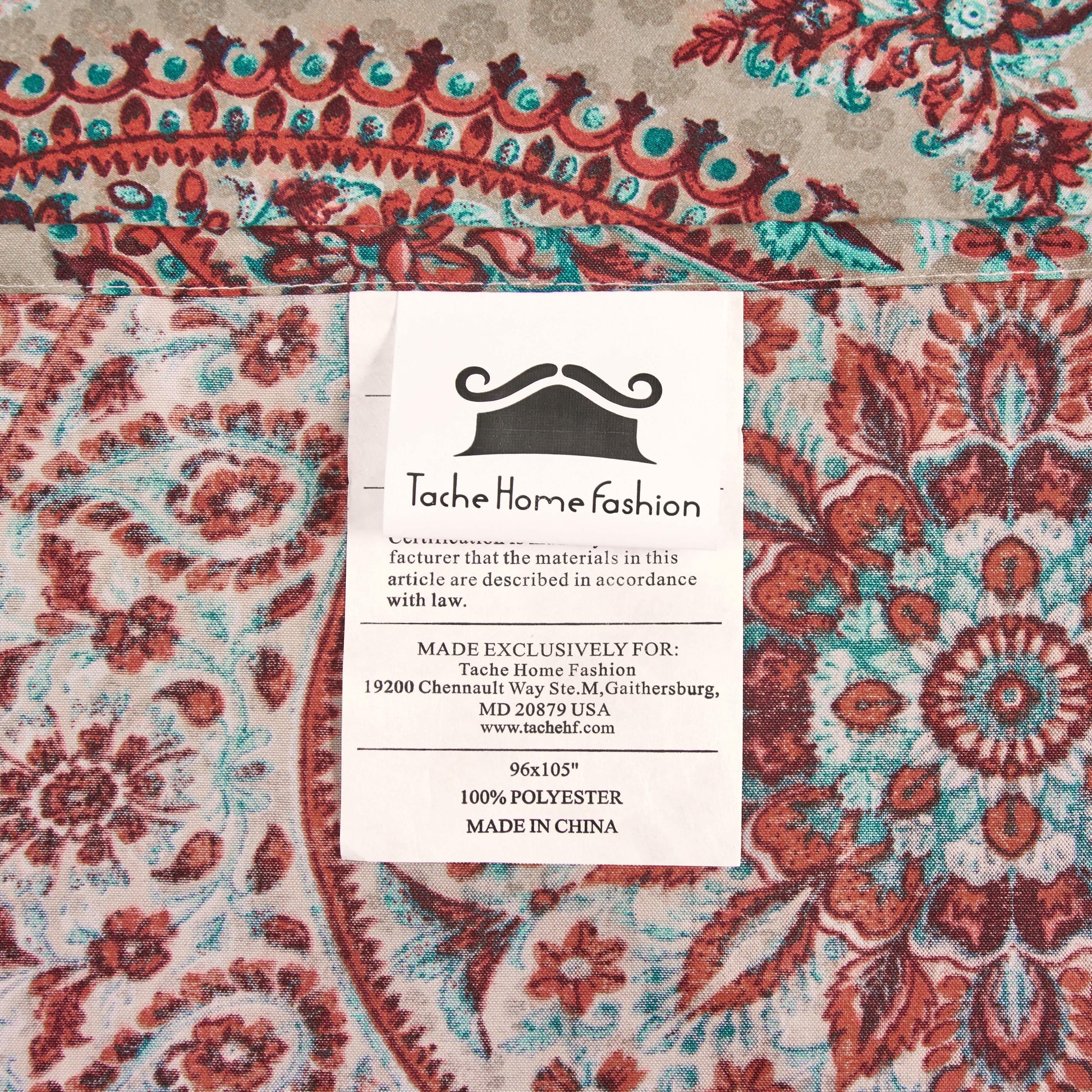 Tache Bohemian Desert Medallion Boteh Paisley Taupe Fitted Sheet / Flat Sheet (TJ3502) - - Bed Sheet