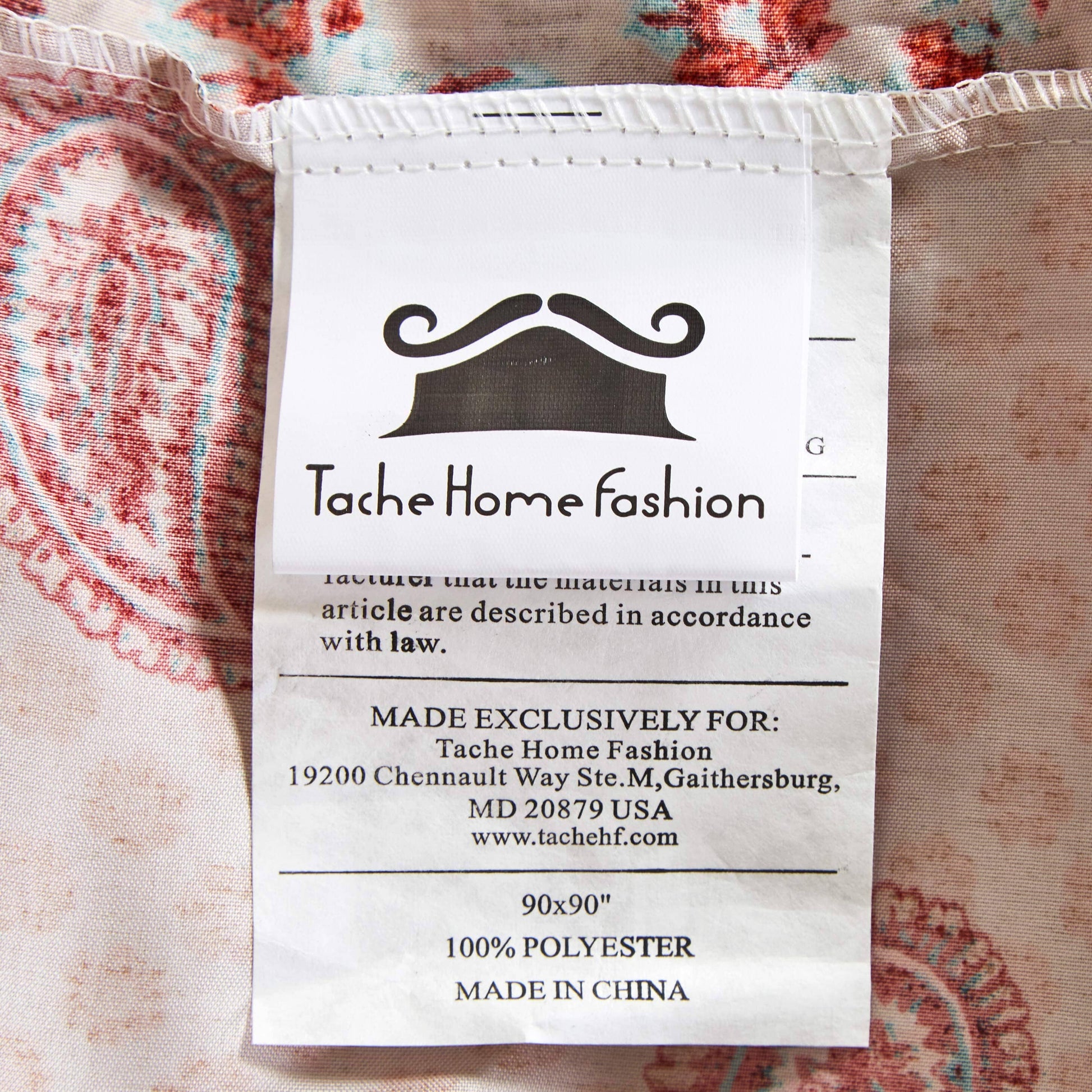 Tache Bohemian Desert Medallion Boteh Paisley Orange Blue Taupe Reversible Duvet Cover (TJ3502) - - Duvet Cover