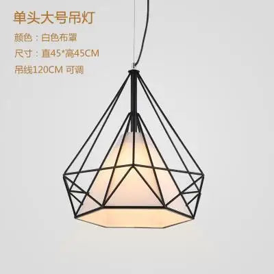 Iron Geometric Shaped Individual Industrial Pendant Light