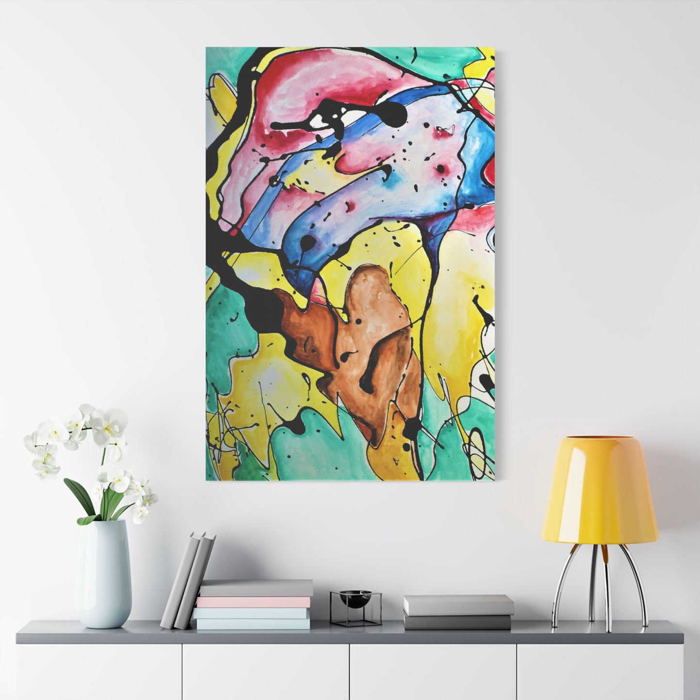 3rd Eye Sundae Satin Canvas Stretched - Kia Day Design