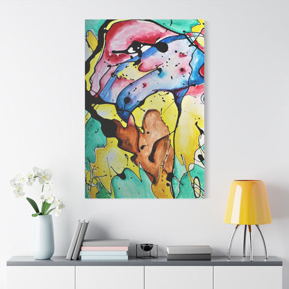 3rd Eye Sundae Satin Canvas Stretched - Kia Day Design