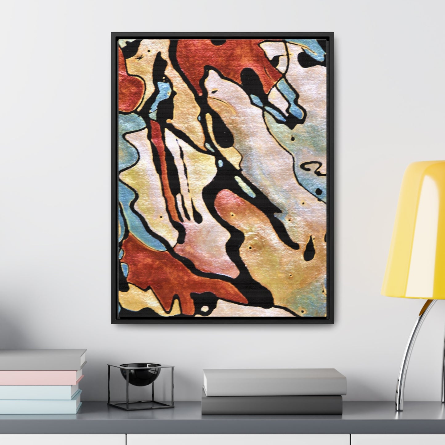 Blue Falls Gallery Canvas Wraps, Vertical Frame