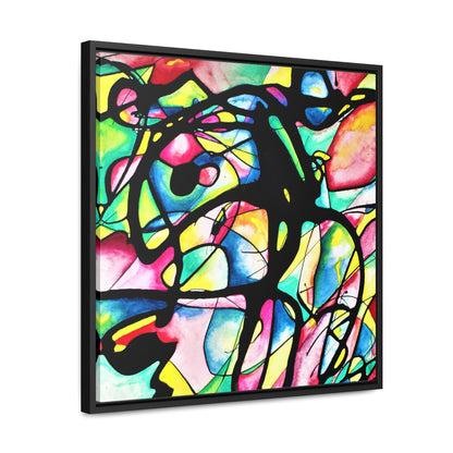 Peacock Gallery Canvas Wraps, Square Frame