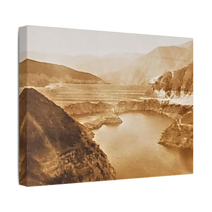 San Gabriel Dirt Fill Dam 1 Satin Canvas Stretched