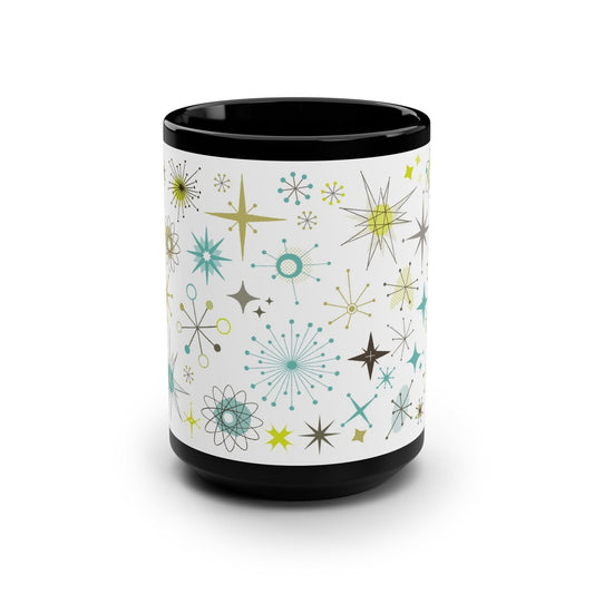 Cosmic Starburst Black Coffee Mug - 15oz - Kia Day Design