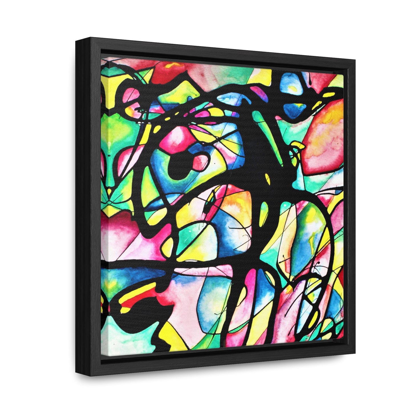 Peacock Gallery Canvas Wraps, Square Frame