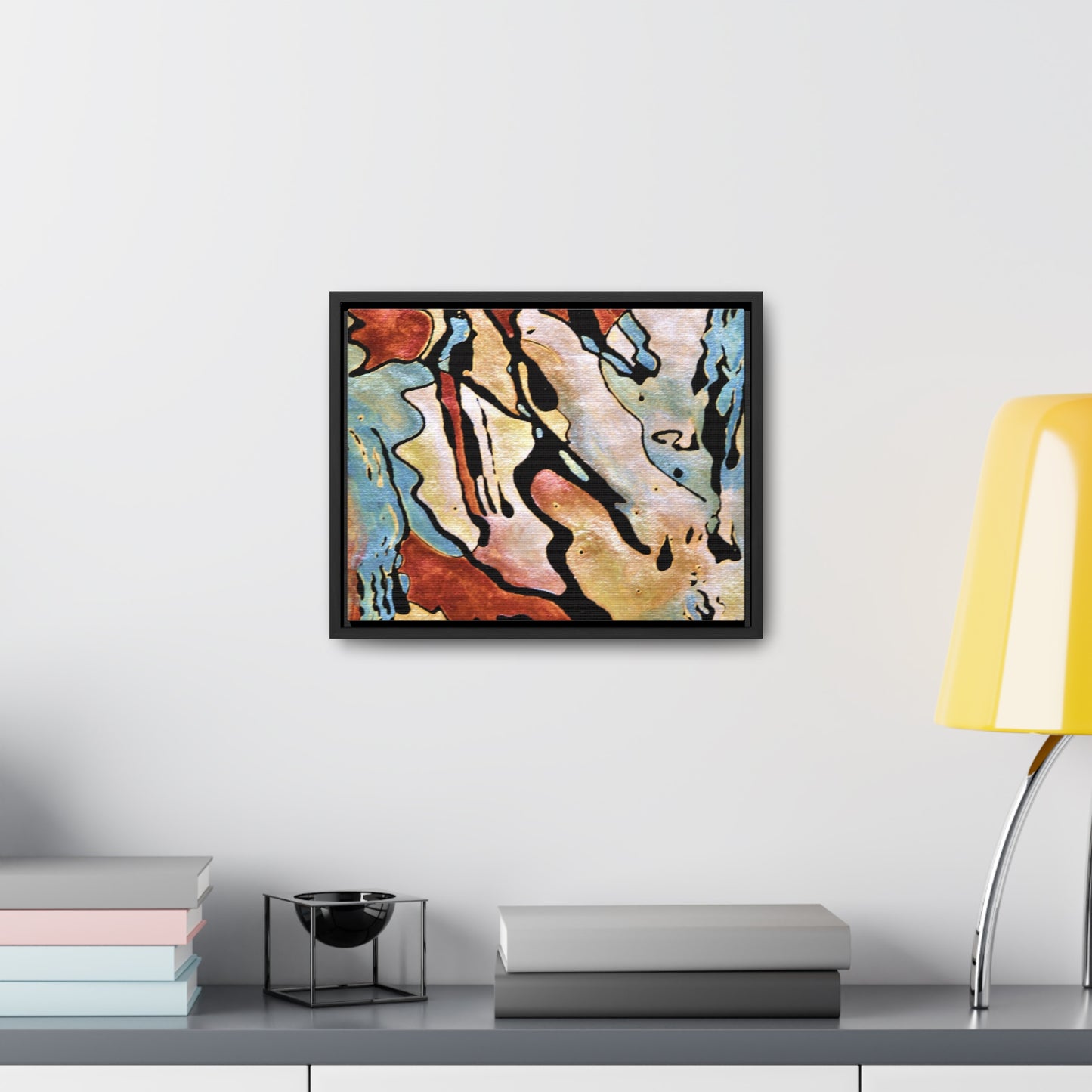 Blue Falls Gallery Canvas Wraps, Horizontal Frame