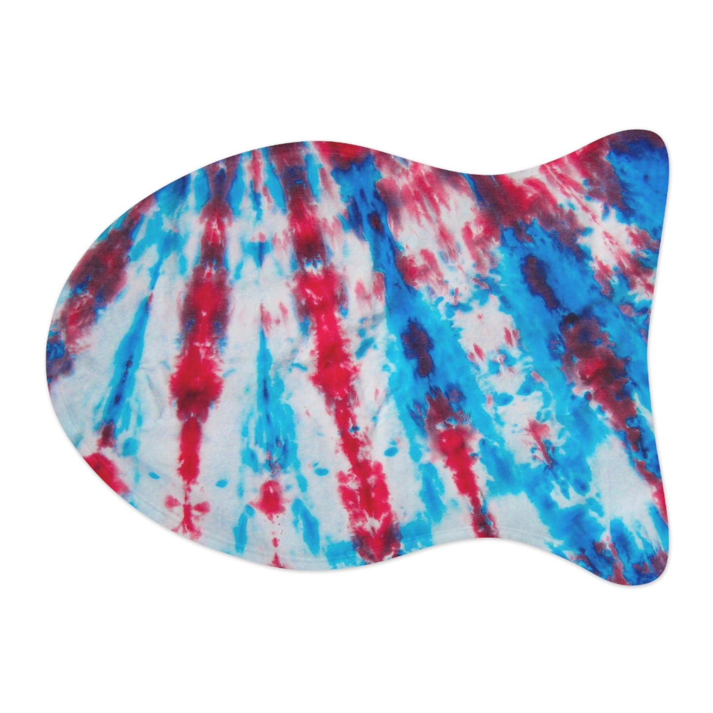 Red White Blue Tie Dye Pet Feeding Mats