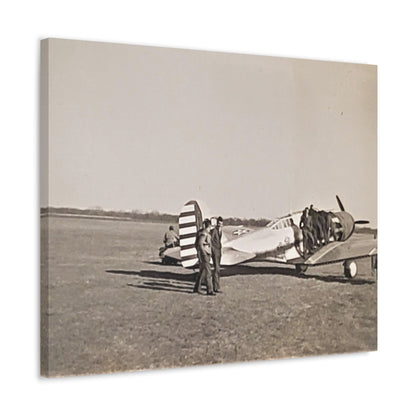 Army Pursuit Plane Ames Airport 1939 Stretched Canvas