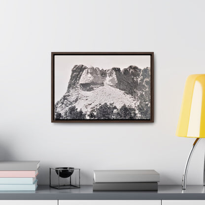 Black Hills Mount Rushmore Gallery Canvas Wraps Horizontal Frame 18″ x 12″ Walnut 1.25"