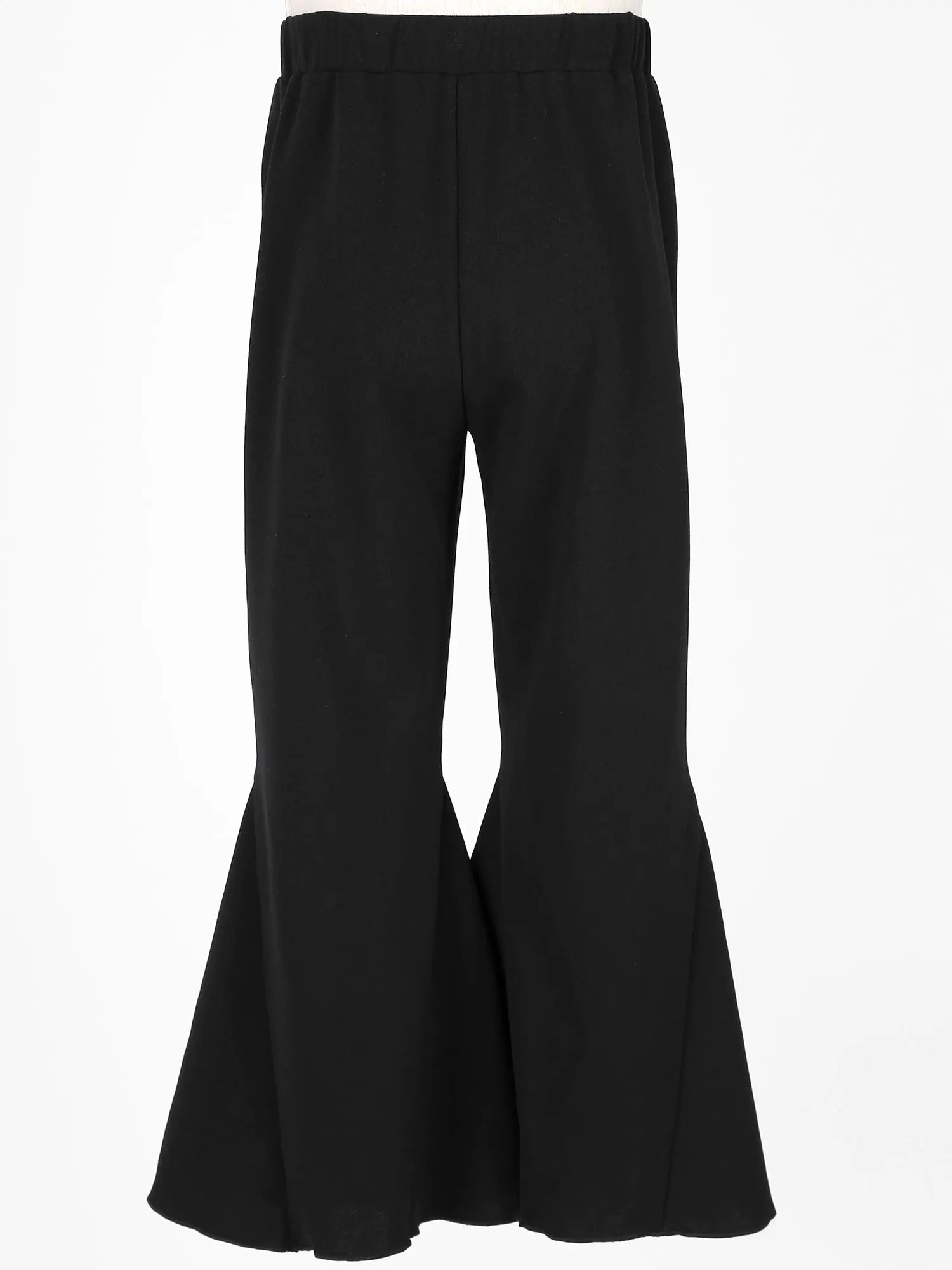 Girls Flare Black Ruffle Bell-Bottom Pants